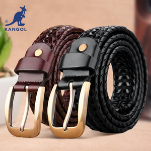 ខ្សែក្រវ៉ាត់នារី Women Casual Cowhide Pin Buckle Leather Belt PZ785577