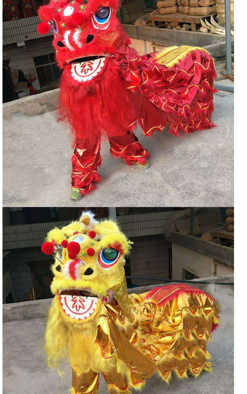 儿童舞狮单人小南狮子北醒狮舞龙舞狮道具狮头服装绣球舞狮道具-阿里巴巴