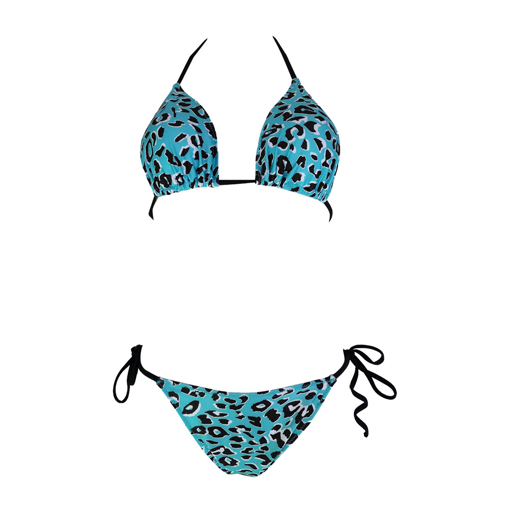 New ladies split leopard print bikini swimsuit womens swimwear