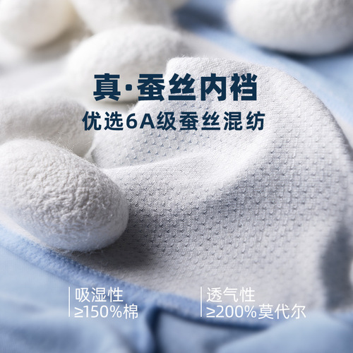 Silkworm Chrysalis Protein Modal Men's Underwear 60 Count Mulberry Silk Traceless Underwear Men's Large Size Zhongshan Underwear Wholesale