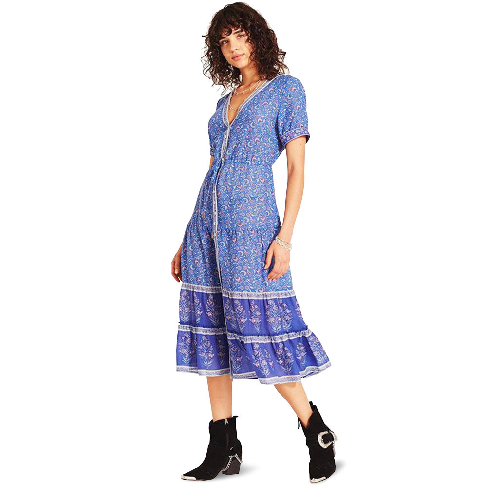 Women's Clothing dress autumn wear Bohemian style printed long skirt_senzul.com