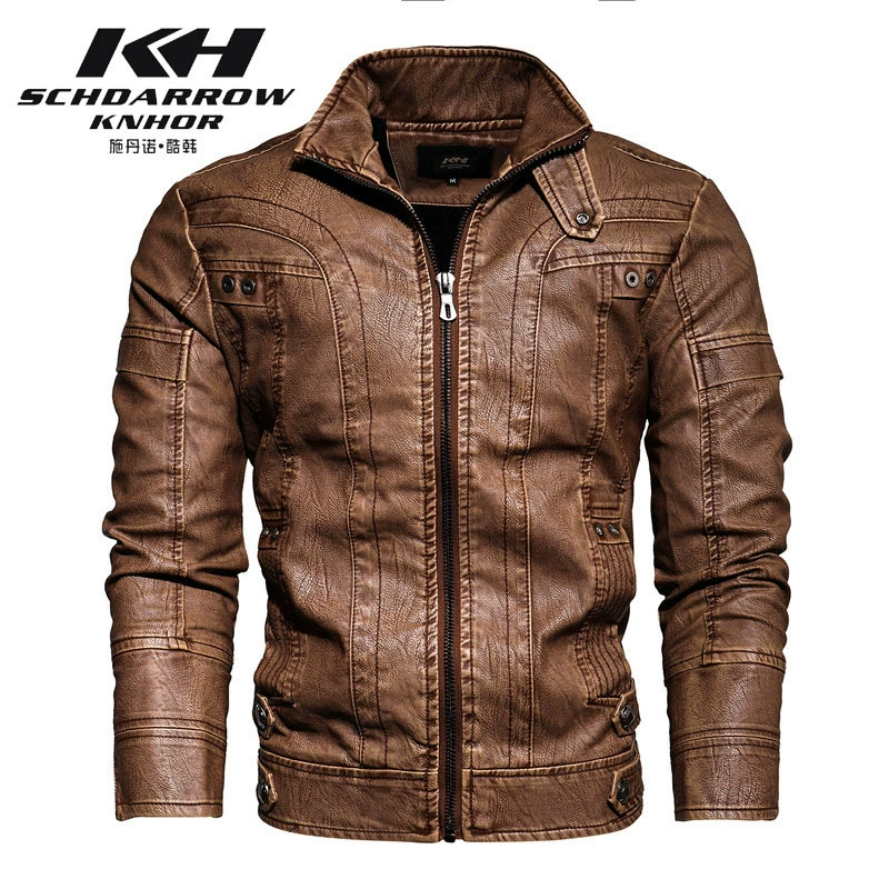 Поколение мужской новой кожаной куртки из искусственной кожи высокого качества из искусственной кожи в стиле ретро, внешняя торговля, кожаная куртка в Европе и США, бренд Tide