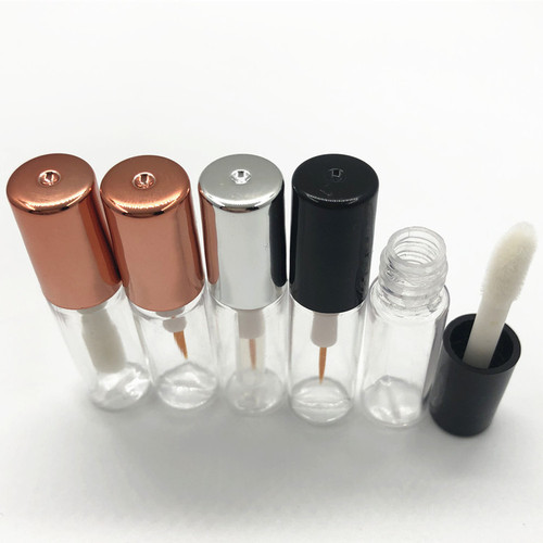 In stock 4.3cm long 1.5ml super mini blown bottle lip gloss tube small eyeliner tube growth liquid sub-bottle