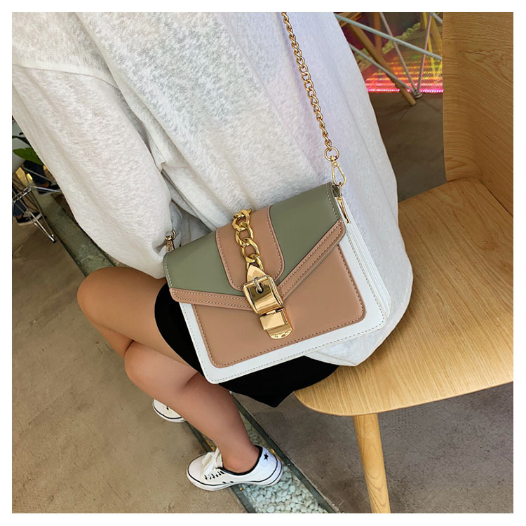 Fashion Contrast Color Broadband Messenger Bag  Shoulder Bags display picture 14