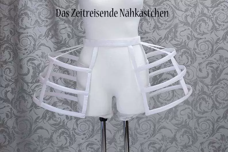 Wholesale satin cloth hollow three -layer bilateral bird cage fish bone skirt support cosplay violent lolita new skirt