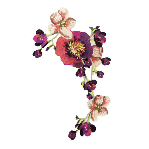 Clothing accessories, embroidered water-soluble lace cloth, hand-sewn cheongsam, heavy industry subsidies for supply of ethnic peony flowers