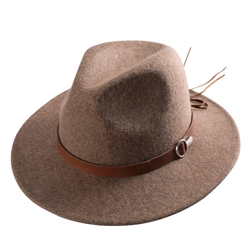 Sombrero Otoño e Invierno de lana estilo europeo y americano británico sombrero de copa 55-57cm multicolor opcional fábrica al por mayor image 2