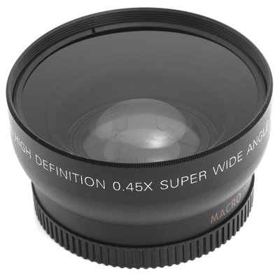 相机镜头52mm 0.45x 广角+微距二合一附加镜头适用尼康nikon佳能|ru