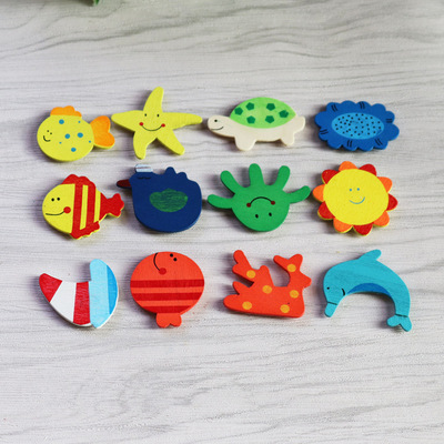 animal Refrigerator sticker woodiness magnet wooden  Cartoon Early education study Manufactor Direct selling One Binary shop