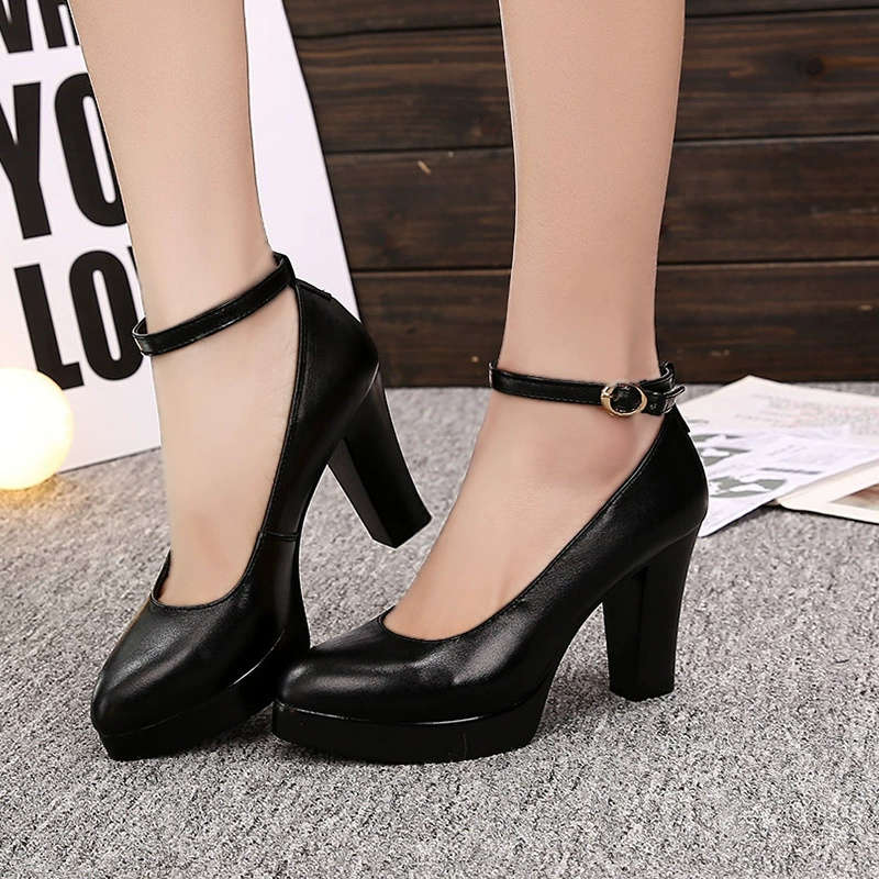 Модель Cheongsam обувь на толстом каблуке плюс размер профессиональная рабочая обувь подиумная обувь Женская водонепроницаемая платформа на высоком каблуке Женская обувь поколение волос