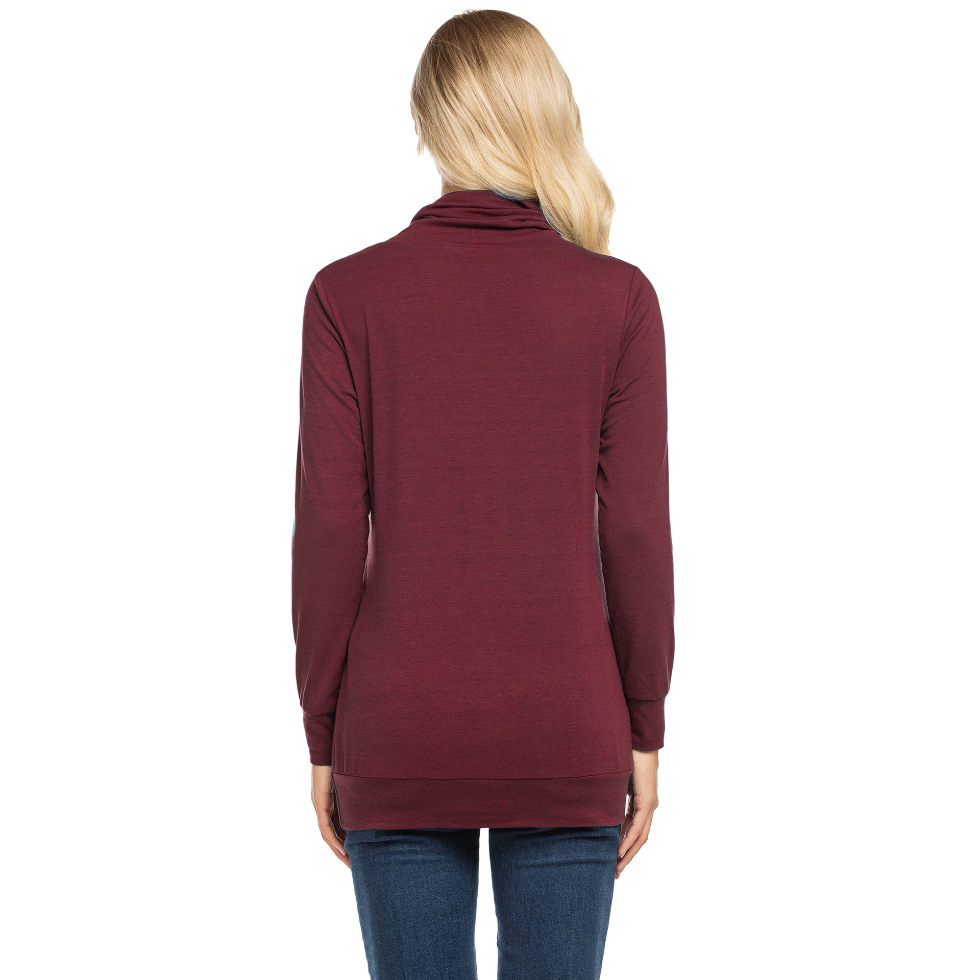 亚马逊ebay秋冬爆款套头衫休闲女士堆领针织T恤长袖上衣口袋卫衣