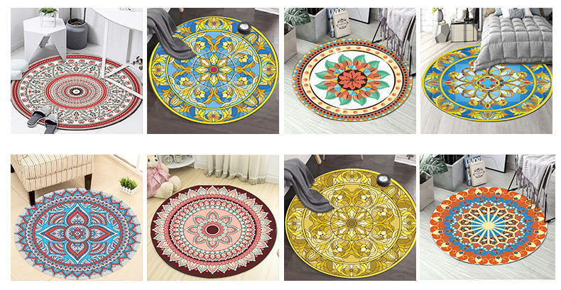 3d印花地毯,圆型毯,床边毯,电脑椅垫