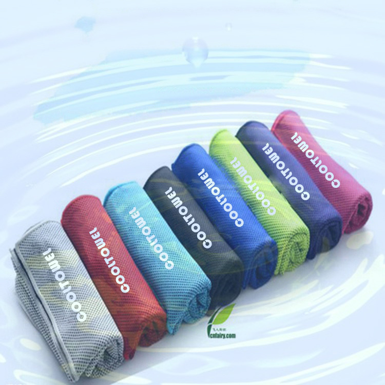 厂家供应防暑神器外贸冰凉巾 cooltowel冷感毛巾 冰感降温冰毛巾