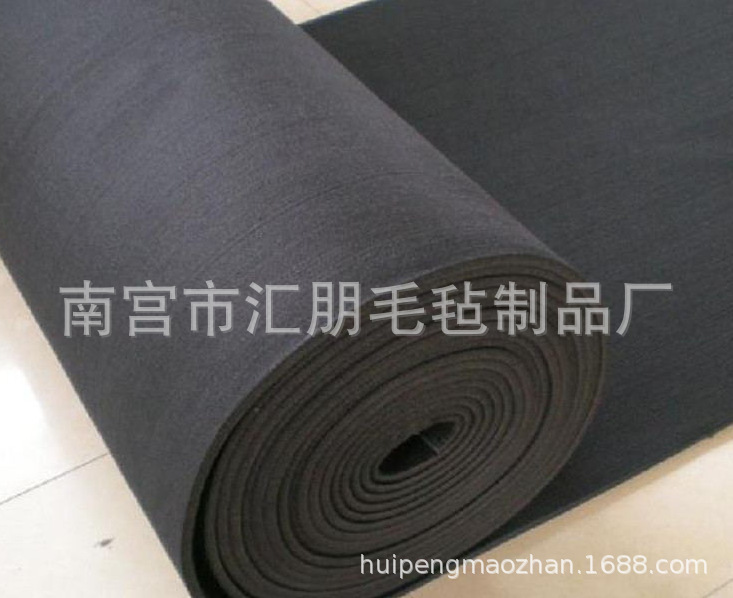 黑色毛毡 玻璃切台毛毡布_玻璃切割机毛毡_玻璃台面用羊毛毡