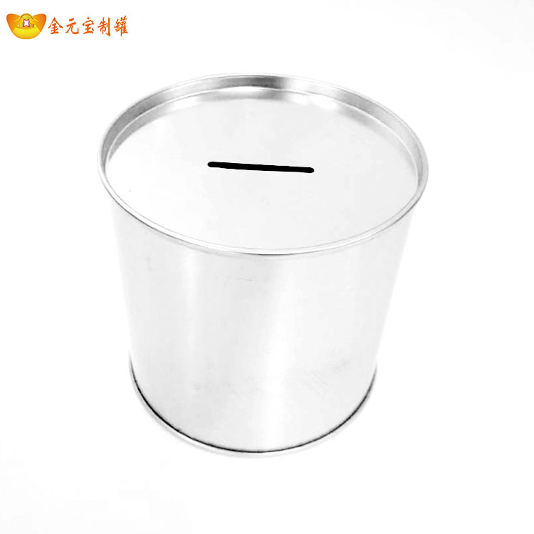 马口铁圆形存钱罐铁盒包装 圆形金属马口铁罐内裤罐