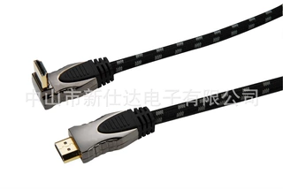 90度HDMI cable, 金属锌合金，1.4ver, 90 to 180 degree HDMI AM