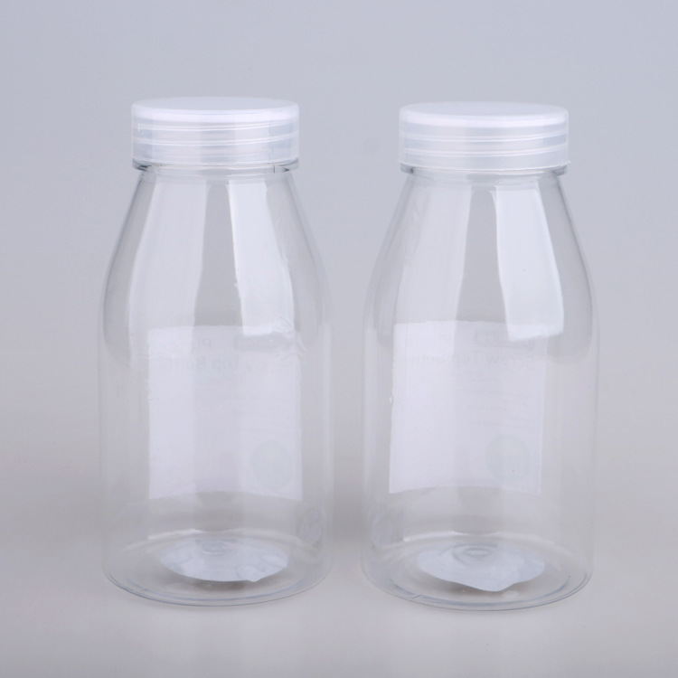 厂家供应PET300ML透明铝盖塑料瓶牛奶瓶水果酸奶豆奶咖啡瓶饮料瓶