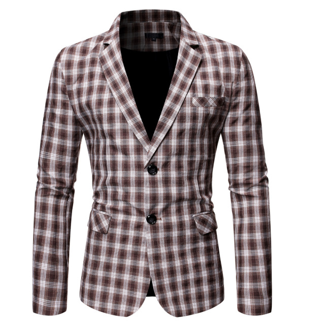 Fall slim trend Plaid suit suit suit