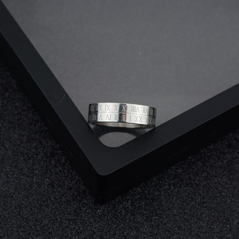 Simple Style Roman Numeral Stainless Steel Rings display picture 5