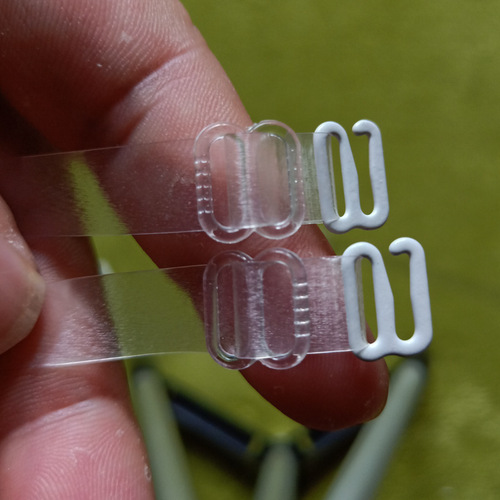 1.0 cm 30 silk rubber-coated buckle transparent frosted invisible bra straps adjustable underwear straps paper card packaging