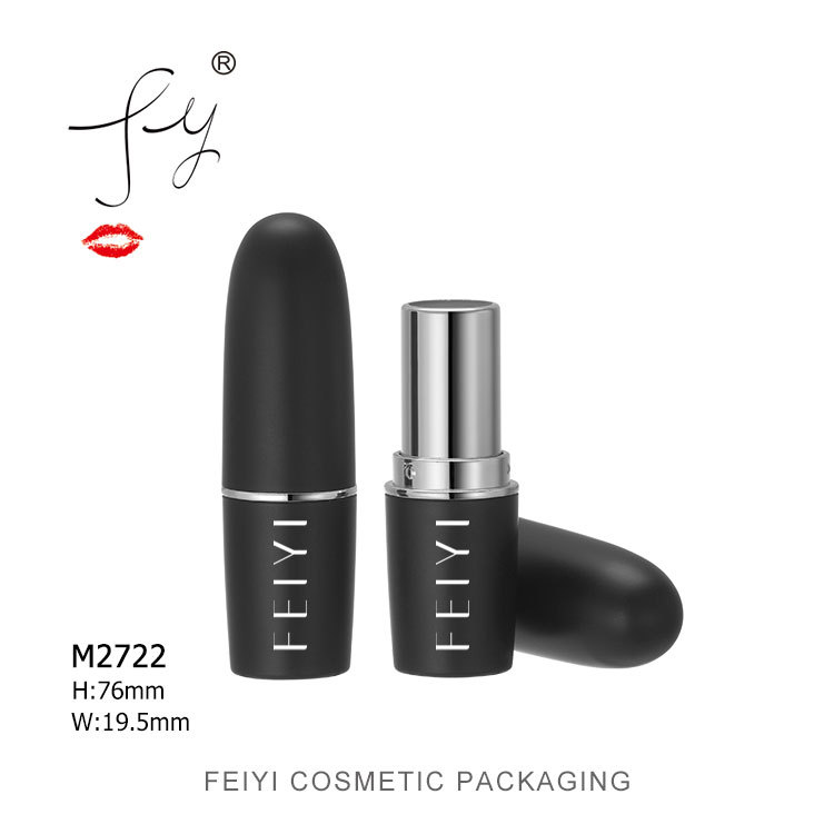 高端化妆品包装制品 圆状黑色子弹头 口红管 口红唇膏外壳  M2722