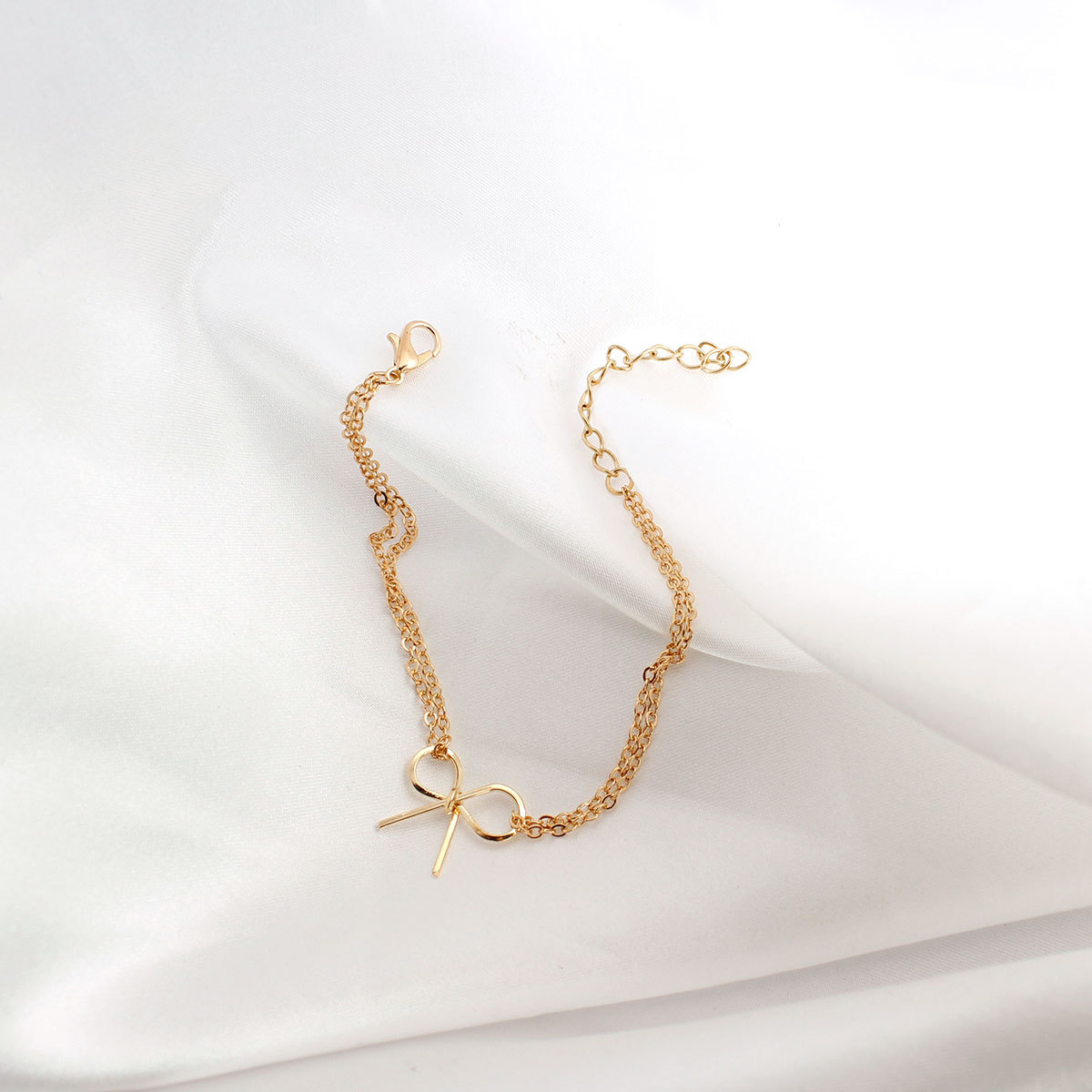 Bracelets Classification Classic Style Bow Knot Alloy Cable Chain Chain & Link Bracelets Wholesale