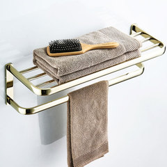 Manufacturer wholesale price foreign trade small packaging box bath towel rack brass zirconium gold bath towel rack towel rack simple towel bar