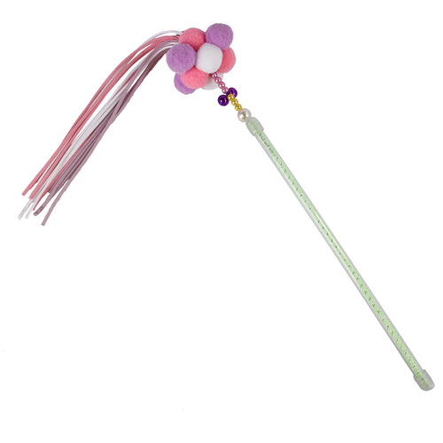 Amazon's new pet toys Korean style fur ball candy color interactive cat toys cat supplies funny cat sticks
