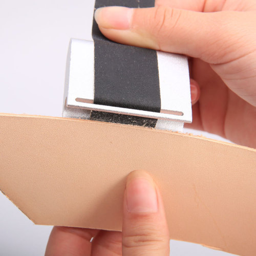 Handmade leather goods DIY vegetable tanned leather grinder edge block with sandpaper leather edge grinding rod aluminum