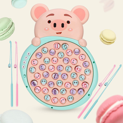 代发儿童电动小猫钓鱼盘音乐旋转宝宝益智玩具早教益智男女孩3岁|ms