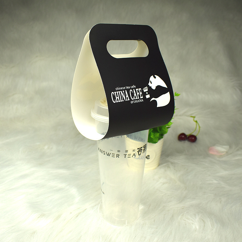 定制咖啡外卖纸托 网红抖音答案奶茶杯托 冷热饮牛奶打包手提袋