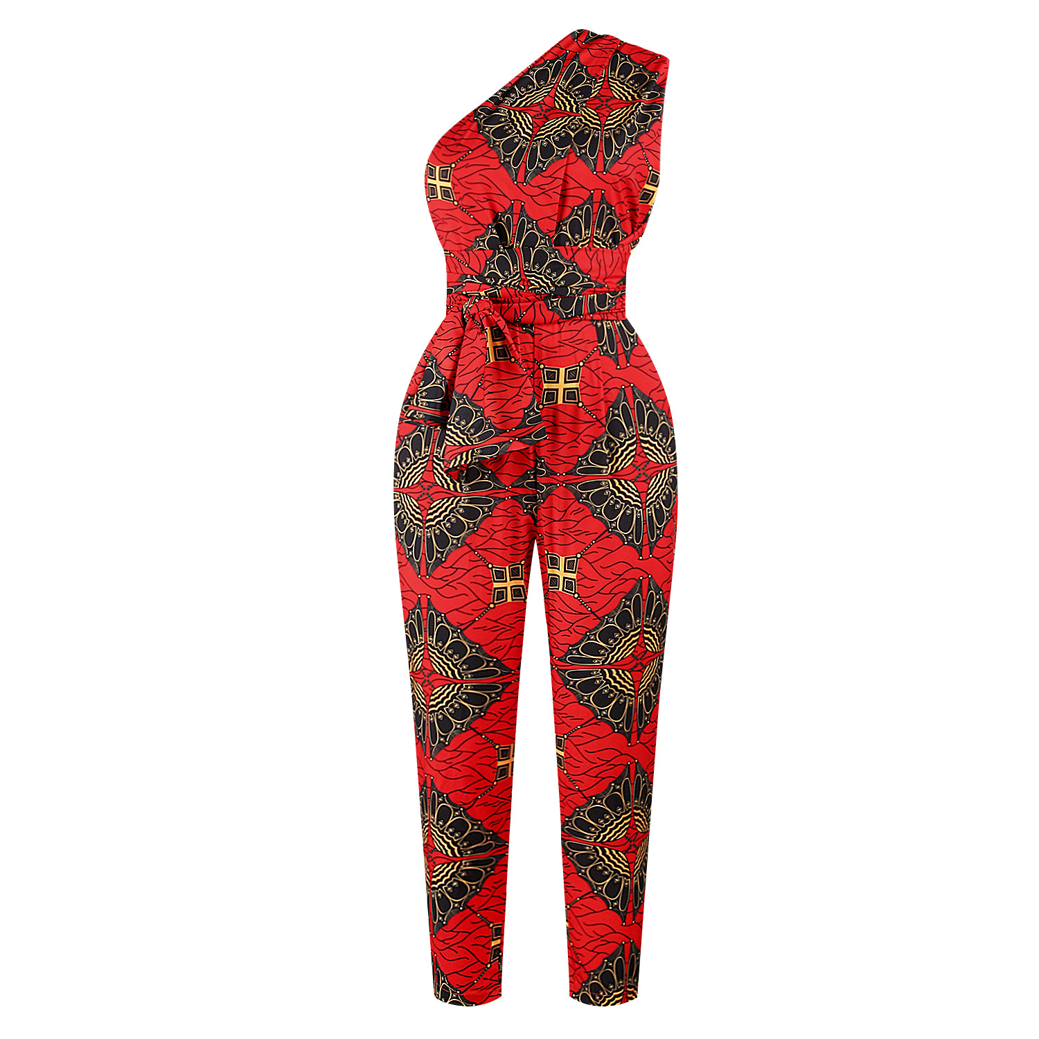 Printing Sexy Strappy Jumpsuit NSMDF67638