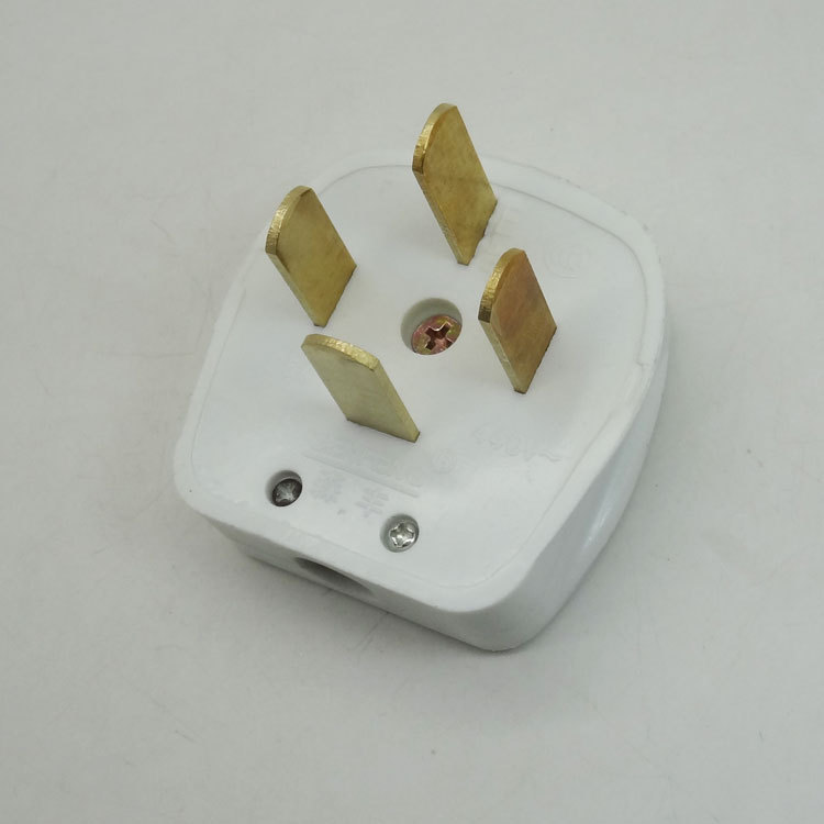 单插头白色胶木三相四线-电动机4插座 16A 25A