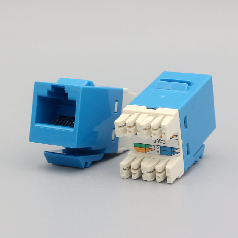 网络模块六类千兆网线插座 6类非屏蔽电脑网口cat6打线面板