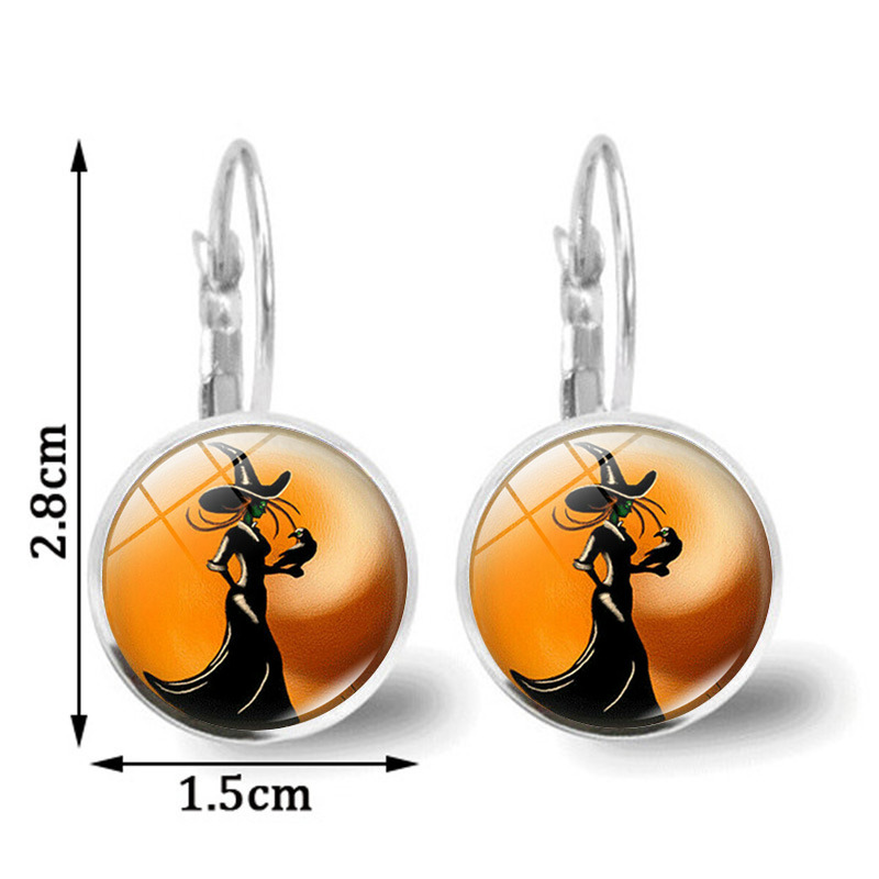 Halloween Witch Earrings, Women's Simple And Versatile Time Jewel French Ear Hook Accessories_voghion.com