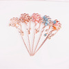 Hair accessory, classic Chinese hairpin with tassels, metal hairgrip, cat's eye