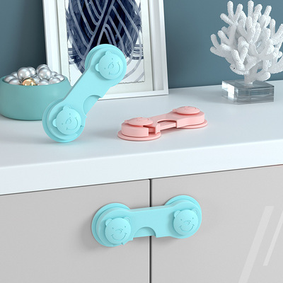 嘟来嘟玩宝宝安全锁抽屉锁柜门锁小熊款婴幼儿安全锁儿童对开锁