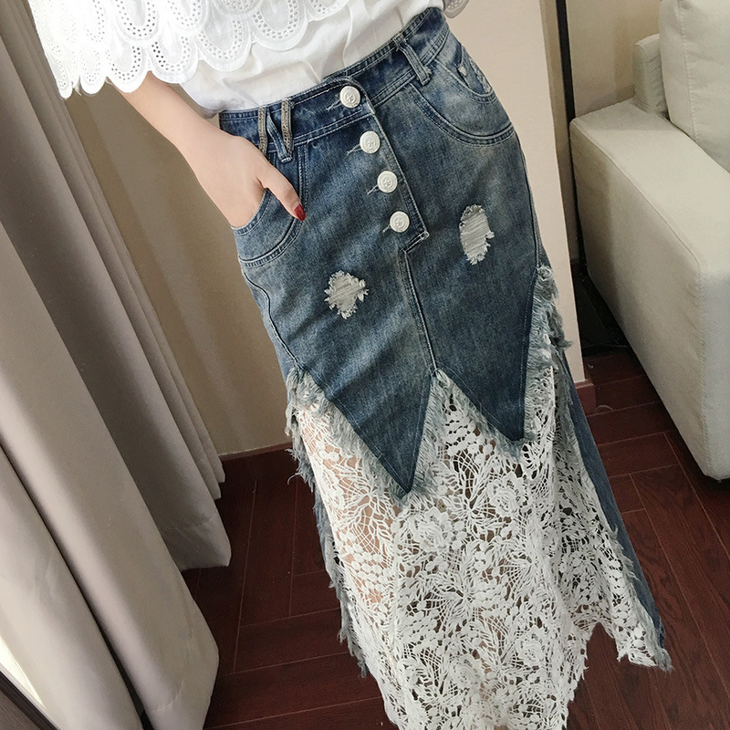 Costume femme UNE GéNéRATION en Dentelle de denim - Ref 3334361 Image 4