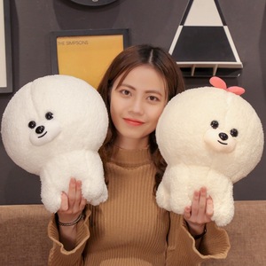 来图定制毛绒玩具狗创意可爱萌宠仿真情侣比熊犬公仔宠物用品定制