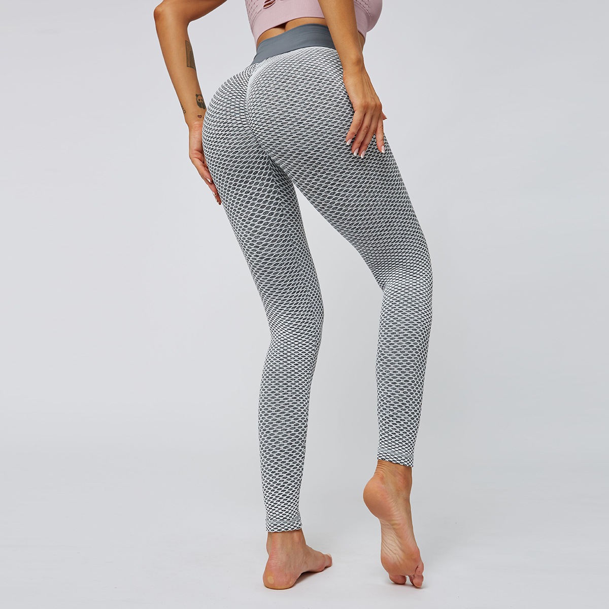 Fitness Yoga Cintura alta Deportes Pantalones ajustados sin costuras NSLX20280