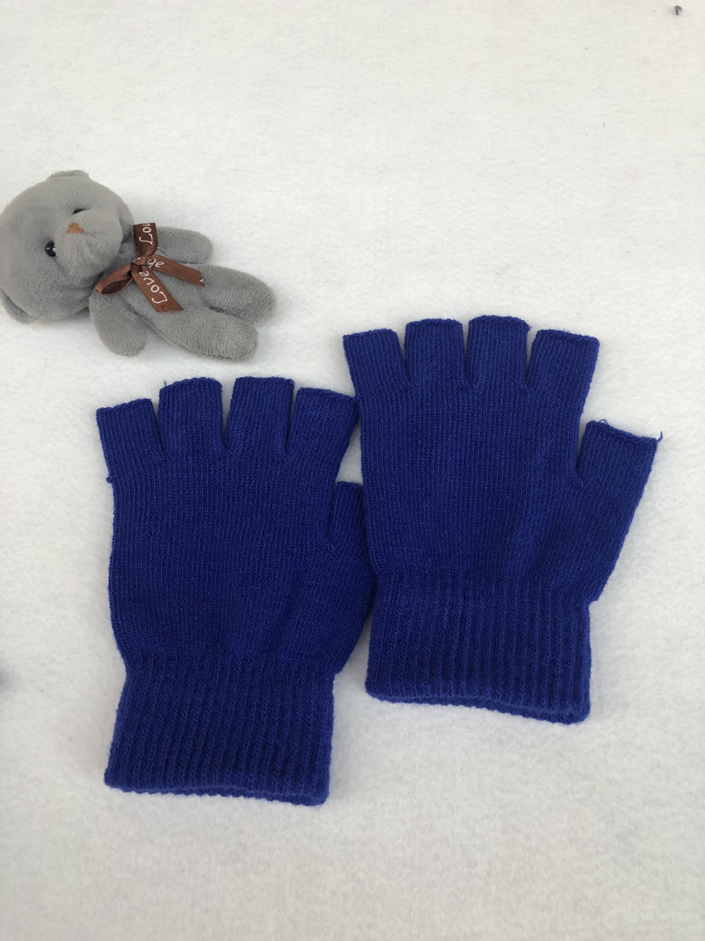 Invierno guantes calientes al por mayor medio dedo escritura guantes de teléfono móvil engrosada alta elástica dedo abierto guantes táctiles al aire libre