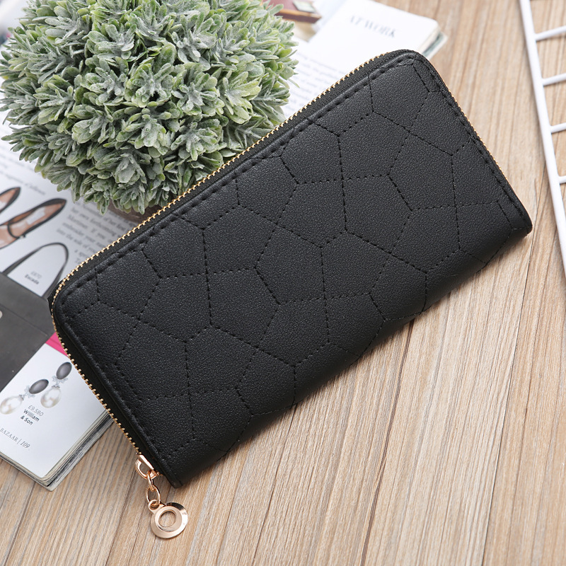 121g Weight Polyester Lining Material Zipper Closure Type Business Occasion Pu Leather Material Solid Color Pattern Women'S Gender Square Shape Rose Red, Red, Gold, Silver, Black Color Nihaojewelry Wholesale Accessories New Fashion Sewing Thread Geometric Pattern Clutch 4
