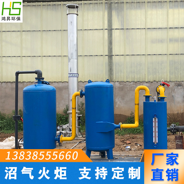沼气火炬 燃烧沼气 厌氧沼气燃烧 内燃式不锈钢沼气火炬
