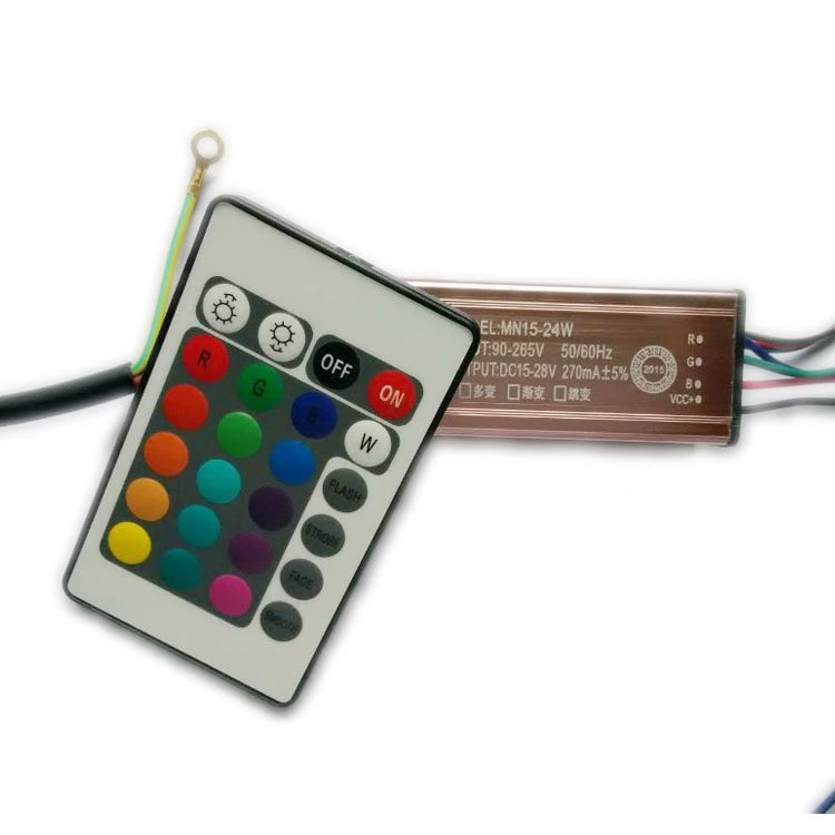 Питающий блок RGB драйвер 15-24W с инфракрасным пультом дистанционного управления, низковольтное, водонепроницаемое питание
