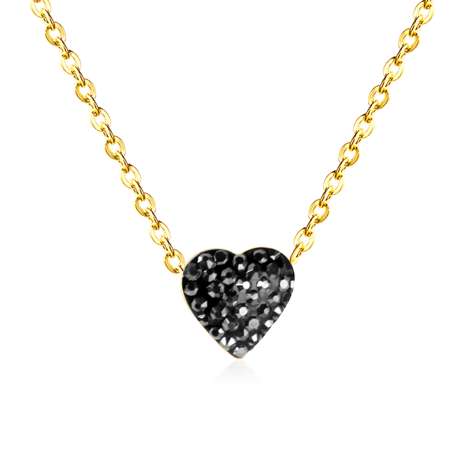 Simple Style Heart Shape Stainless Steel Plating Zircon Pendant Necklace display picture 6