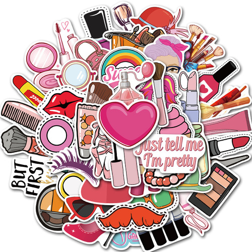 50 Ins style fresh Amazon non-infringement suitcase stickers waterproof graffiti suitcase stickers