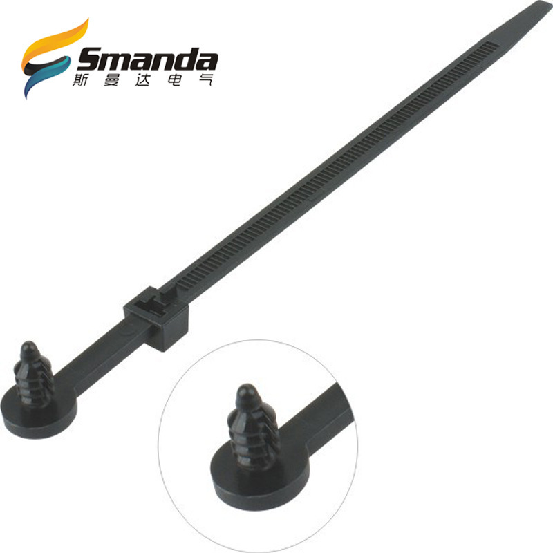 【厂家直销】  6.3×155 螺纹束线带 尼龙阻燃 线束  电缆束线带