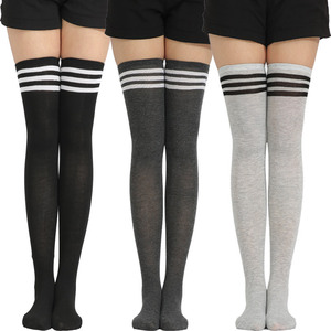 3pair knee-high stockings silk stockings wholesale stockings Cheerleader uniform gogo dancers dance socks for Women Girls