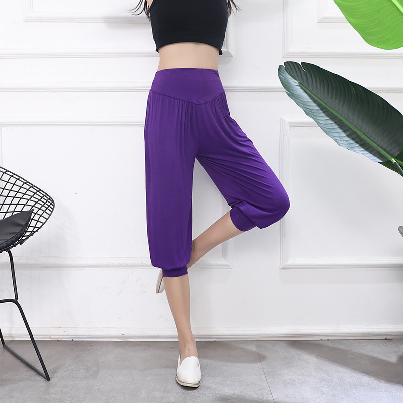 Summer New Modal Capri Pants Loose Casual Large Size Pants Korean Style High Waist Slimming Lantern Pants