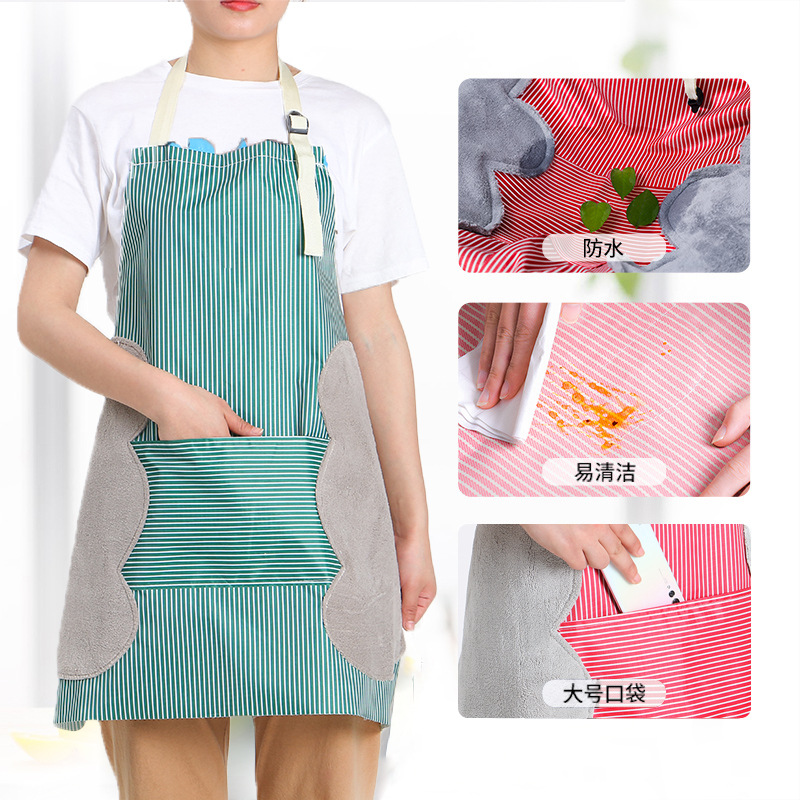 waterproof apron Frenum Sleeveless apron Home Furnishing Korean Edition Flax new pattern fashion apron